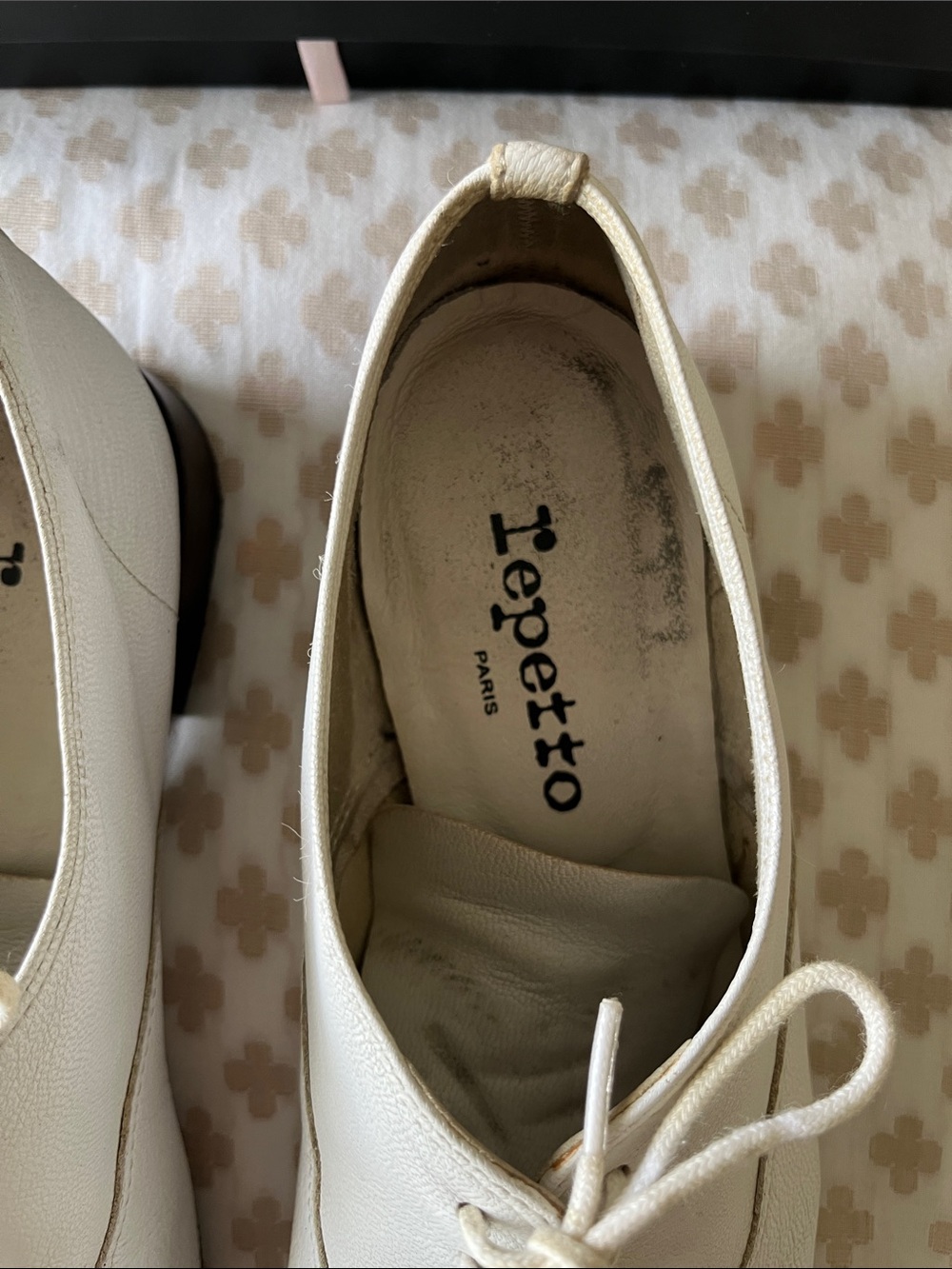 Repetto zizi white Leather Lace-Up Oxfords ballet 39 (US 8) - Picture 2 of 11